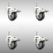 Service Caster 3 Inch 316SS Thermoplastic Rubber Swivel 10mm Stem Caster Set Lock Brake SCC SCC-SS316TSTTL20S314-TPRB-M1015-4 - alternate 1
